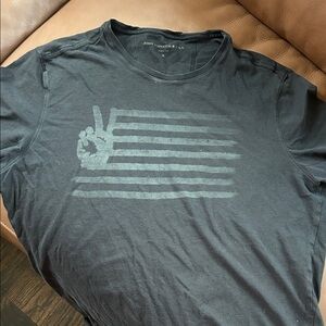 John Varvatos Charcoal Peace Sign Tee
